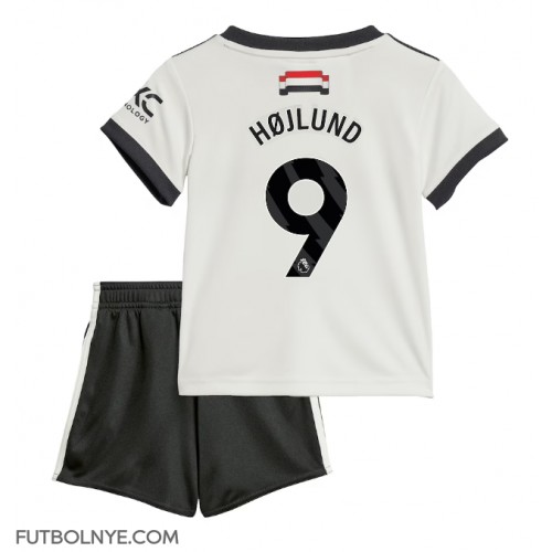 Camiseta Manchester United Rasmus Hojlund #9 Tercera Equipación para niños 2024-25 manga corta (+ pantalones cortos)